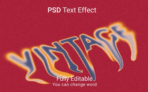 PSD Vintage Font Style Effect