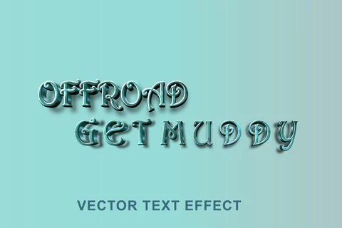 EPS Efeito de estilo de fonte retrô "Offroad get muddy