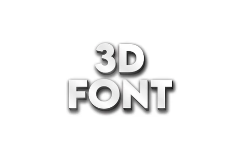 AI,EPS Estilo de texto de fuente 3d