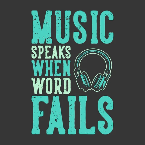 EPS,JPG Typographie vintage sur le thème de la musique