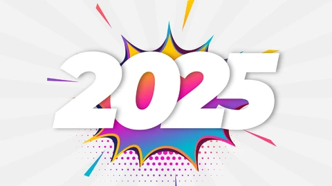 AI,EPS Efecto de texto colorido de celebración de fin de año