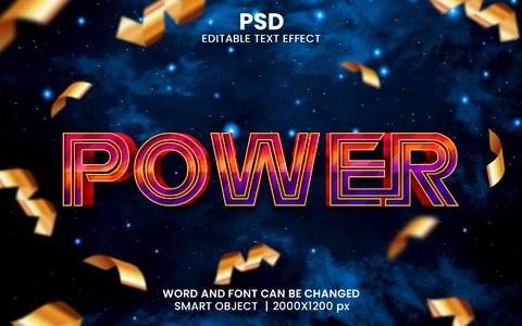 PSD Power Text Effect