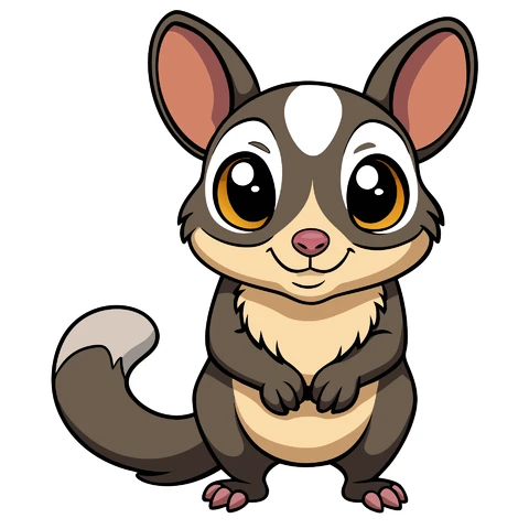 AI,JPG Ilustração de personagem animal de desenho animado