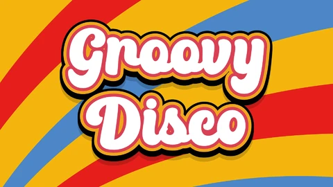 AI, EPS Carattere groovy disco anni '70
