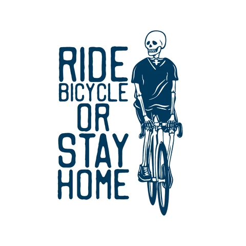 EPS,JPG Ilustração de bicicleta com tema de caveira