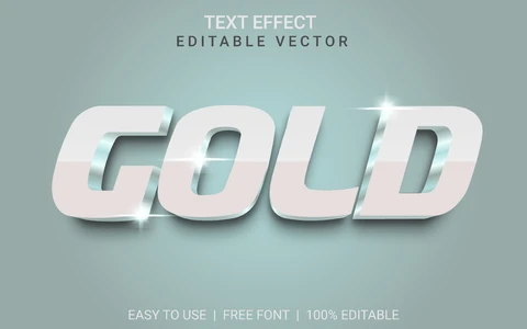 AI,EPS Efecto texto dorado