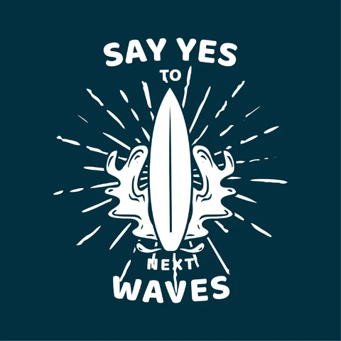 EPS,JPG Retro Surfing Illustration Design