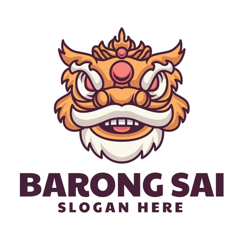EPS,JPG Mascot Logo with Barong Sai Design