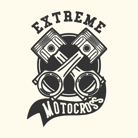 EPS,JPG Design de logotipo vintage de motocross