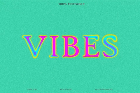 PSD Vibes Thermal Vision Fading Font Style Text Effect
