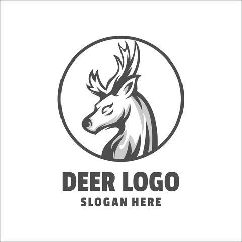 EPS,JPG Minimalist Deer Logo Design