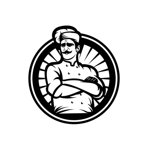 EPS,JPG Vintage Chef Logo Design