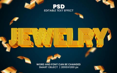 PSD Jewelry 3D Text Effect