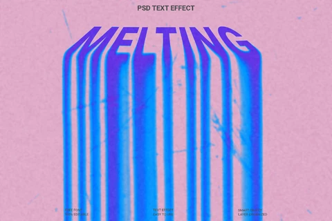 PSD Melting Text Style Effect