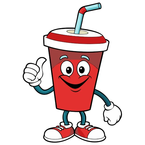 AI,JPG Cartoon Beverage Character Illustration