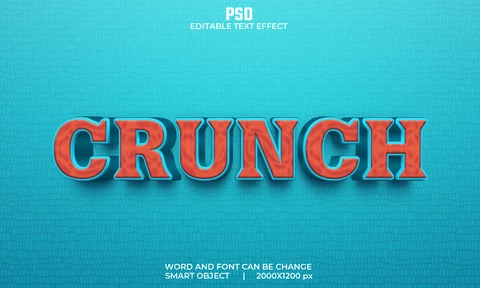PSD Crunch metin efekti