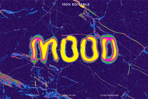 PSD Mood Distorted Thermal Vision Font Style Text Effect