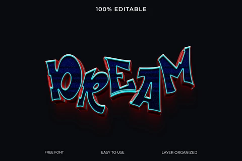PSD Dream Font Style Text Effect
