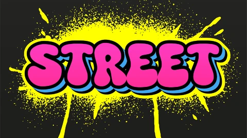 EPS,AI Straatkunst graffiti tekst effect