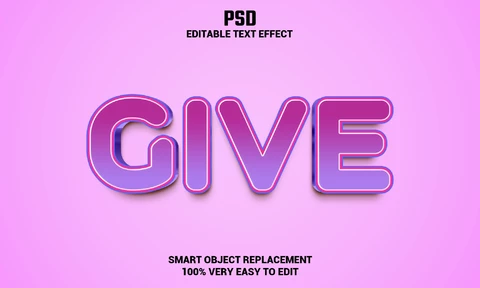 PSD Give Text Effect