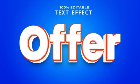 PSD Ofrecer efecto de texto