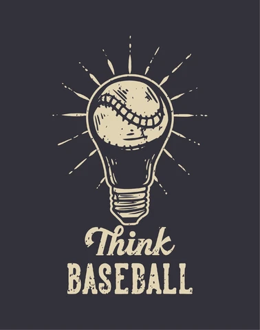 EPS,JPG Ilustración vintage de una bombilla de béisbol