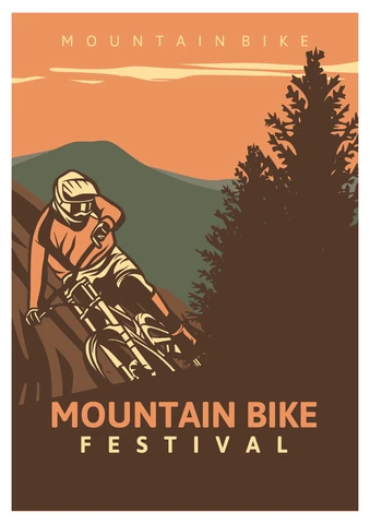 EPS,JPG Vintage Mountain Bike Festival Poster