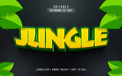 PSD Jungle 3D Text Effect