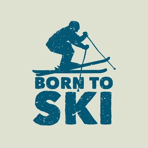 EPS,JPG Vintage Skiing Retro Badge Design