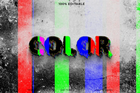 PSD Color Text Style Effect
