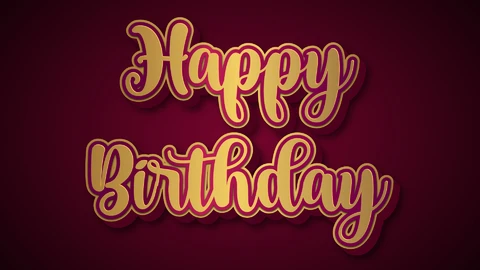 AI,EPS Effet de texte "Joyeux anniversaire" en or