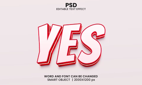 PSD Comic Yes Text Effect
