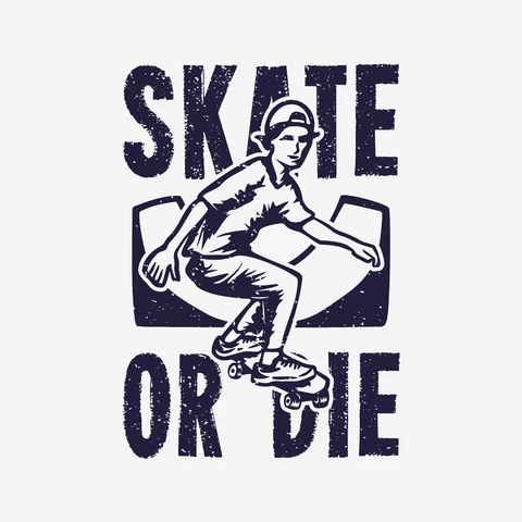 EPS,JPG Desenho vintage de camiseta de skate