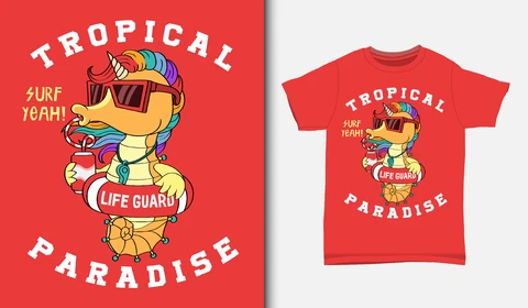 EPS,JPG Colorful Pop Art Style T-Shirt Design