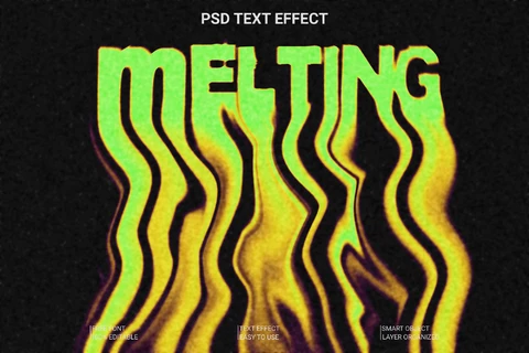 PSD Melting Text Style Effect