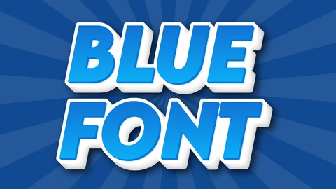 AI,EPS Effet de texte bleu en 3d