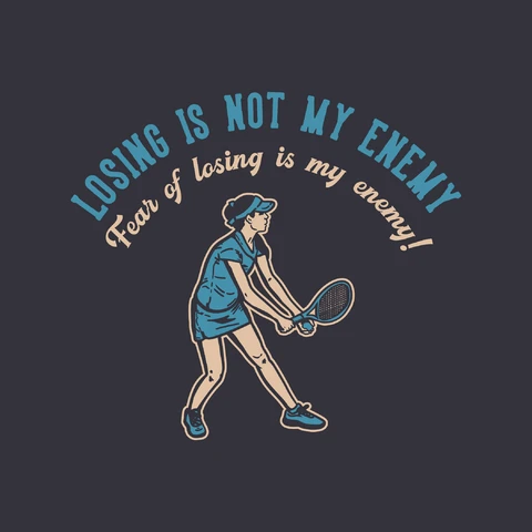 EPS,JPG Illustratie met vintage sportcitaat