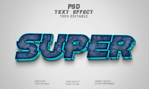 PSD Super Sliced 3D Font Style Effect