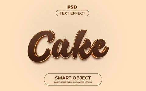 PSD Cake Minimalist Text Effect