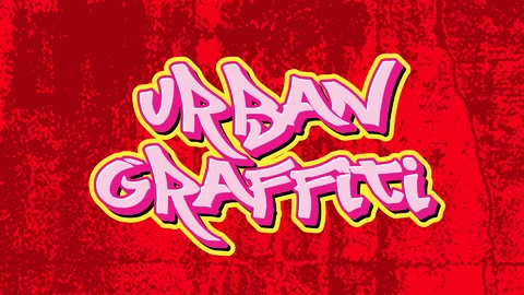 AI,EPS Roze graffiti lettertype