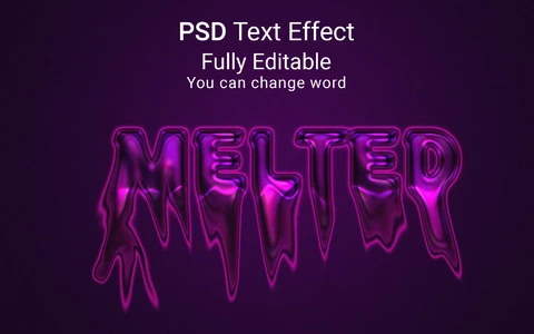 PSD Melted Font Style Effect