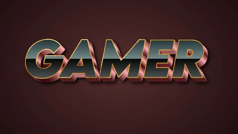 AI,EPS Effet de texte Gamer