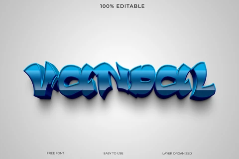 PSD Vandal Text Style Effect