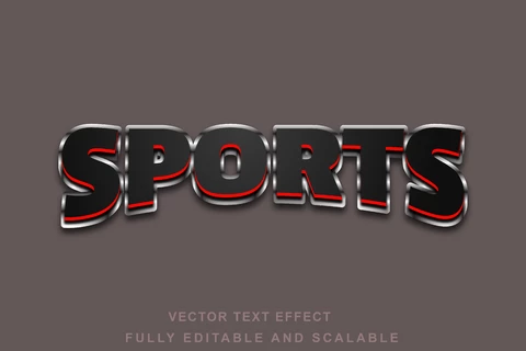 EPS Compétition sportive concave 3d font style effect