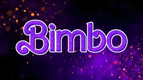 AI,EPS Effet texte Bimbo violet pailleté