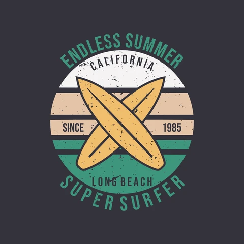 EPS,JPG Vintage Surf Badge Design