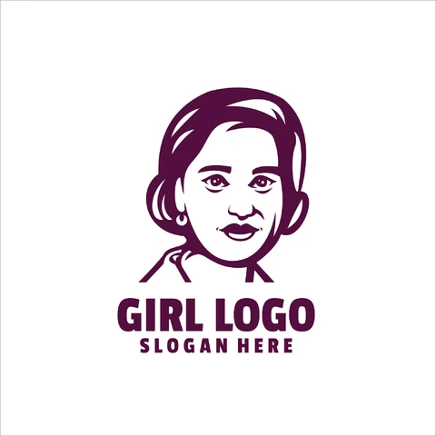 EPS,JPG Vintage Style Logo with Character Illustration