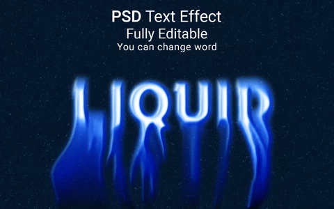 PSD Liquid Font Style Effect
