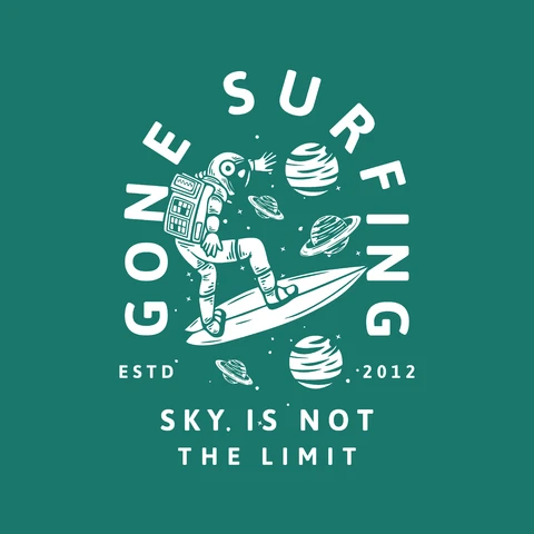 EPS,JPG Vintage Surfing Space Adventure Design