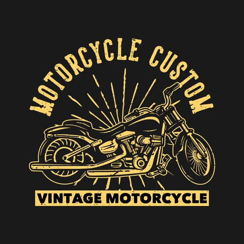 EPS,JPG Niestandardowe logo motocykla w stylu vintage